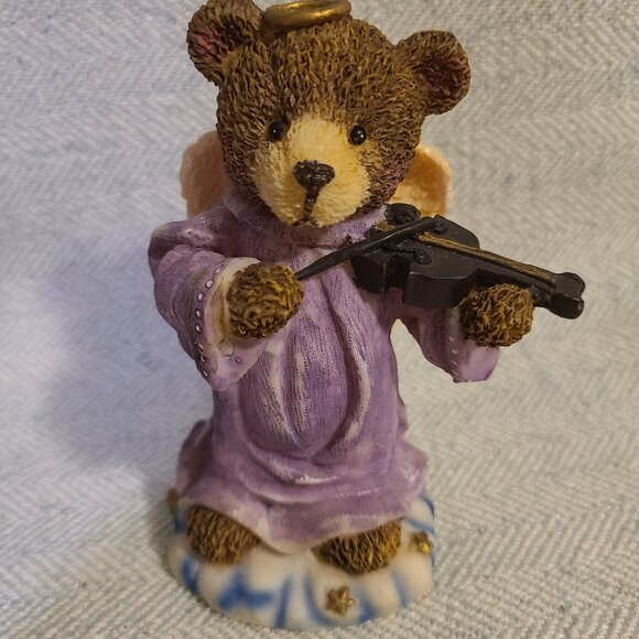 Vintage K’s Collection Bear Angel Violin Figurine. Angelic Bears Collection - Picture 1 of 8